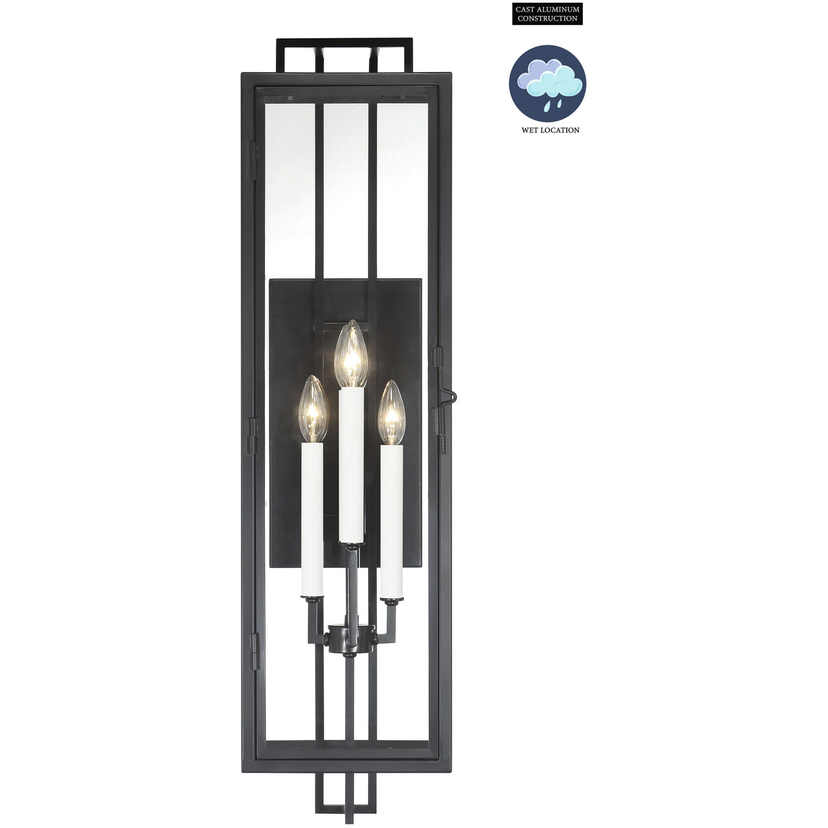 Knoll Road 4 Light 35 inch Coal Outdoor Wall Mount, Great Outdoors